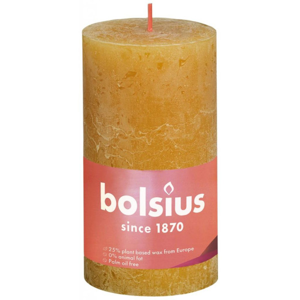 Bolsius Rustiek stompkaars 130/68 Oker