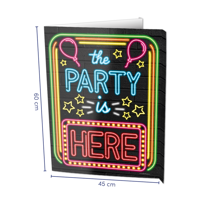 Paperdreams Window Signs - The Party Is Here 60x45cm