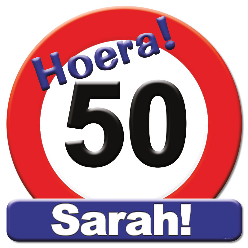 Huldeschild 50 Jaar Sarah