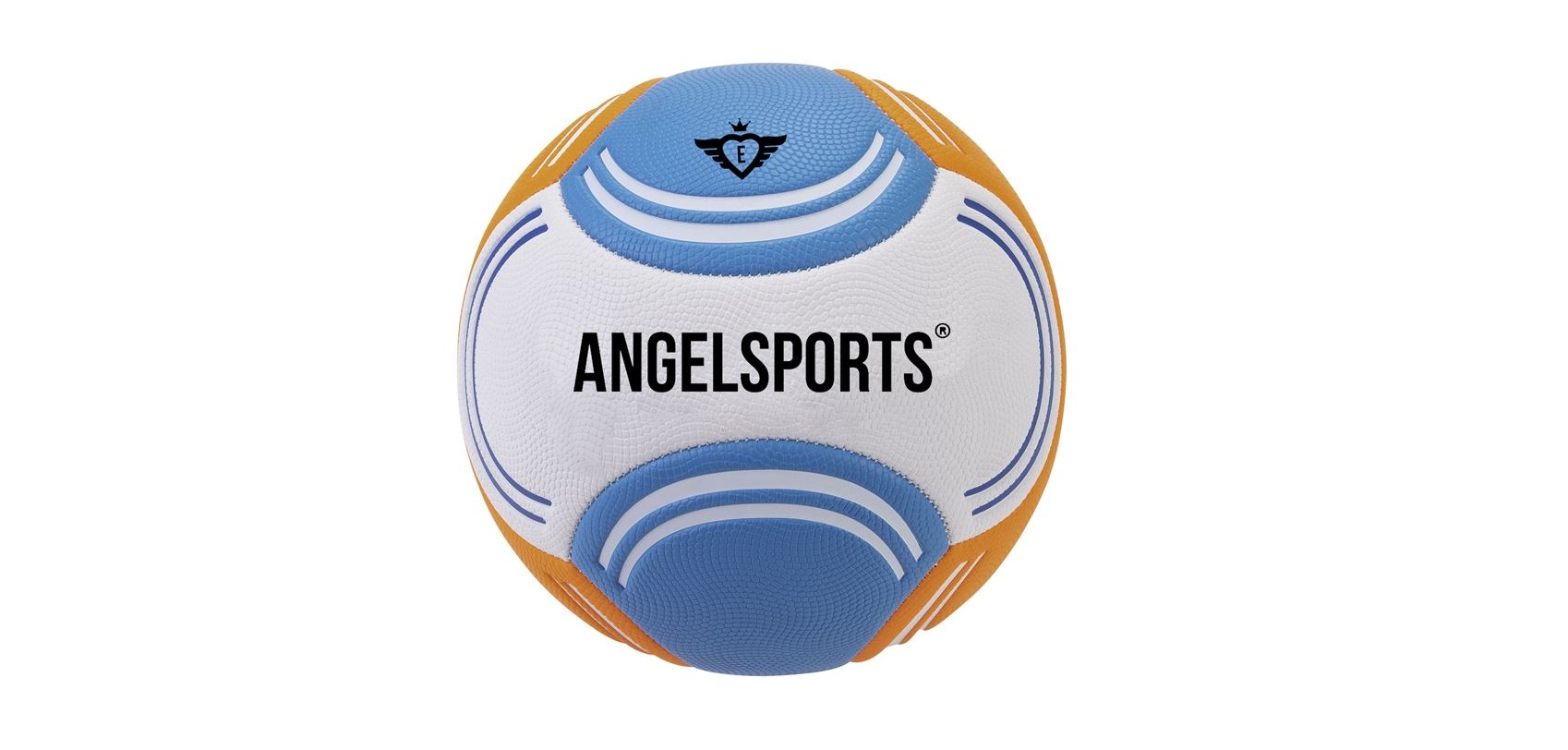 Angel Sports beachvolleybal kunstleer maat 5 blauw-oranje