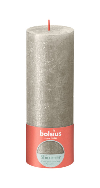 Bolsius Rustiek kaars 190/68 Champagne