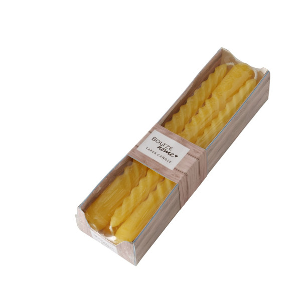Kaarsen Twisto doosje a 6 stuks geel