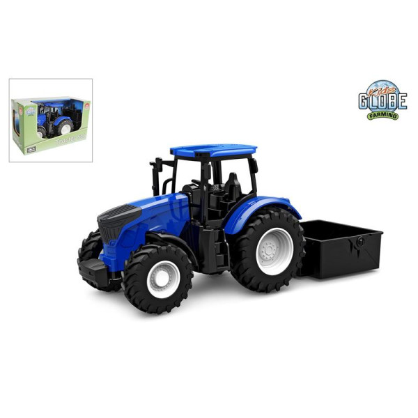 Tractor freewheel + kiepbak 27,5cm blauw