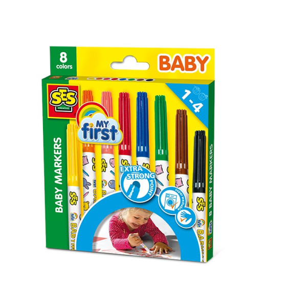 Ses My First - Baby markers 8 kleuren