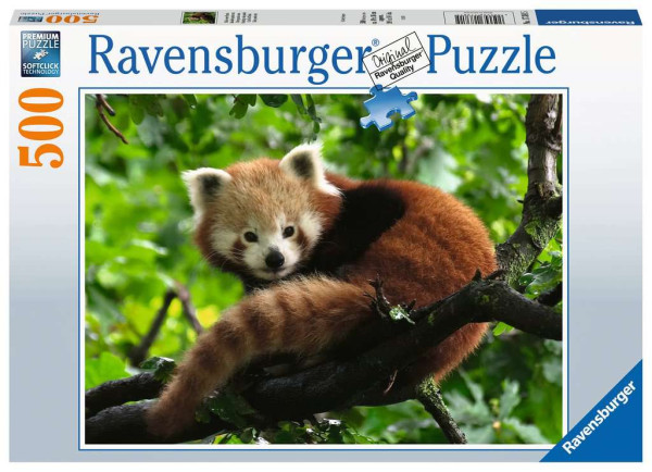 Ravensburger rode panda puzzel 500st.