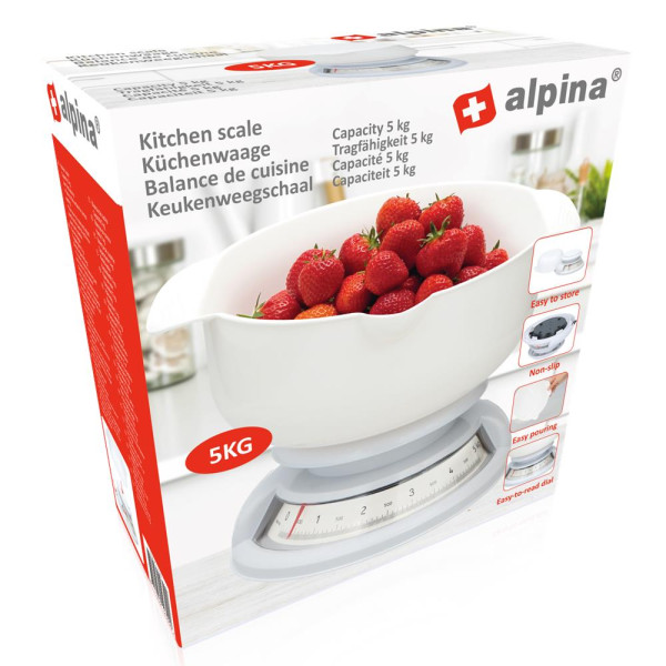 Alpina Keukenweegschaal analoog 5kg