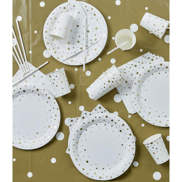 Paperdreams Party table set - goud/wit
