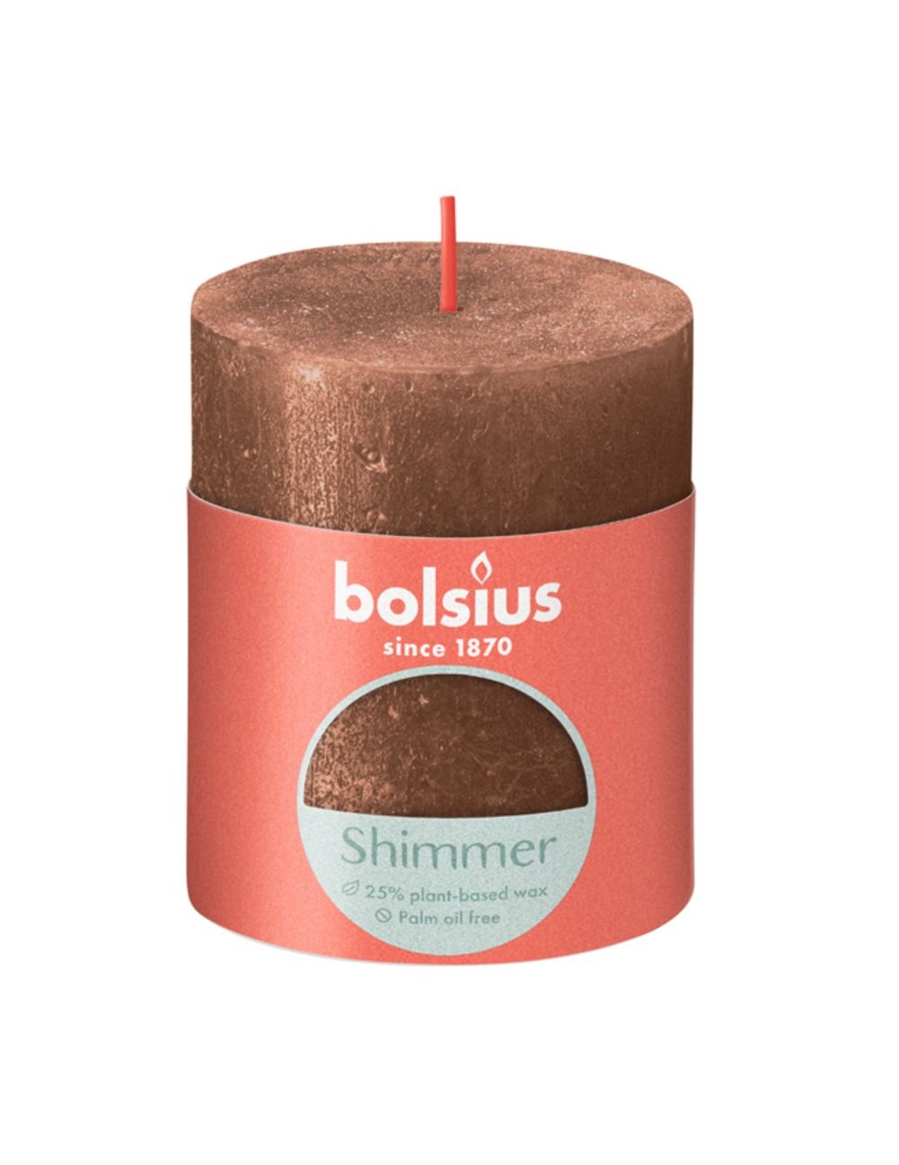 Bolsius Stompkaars Shimmer Copper 80-68 mm