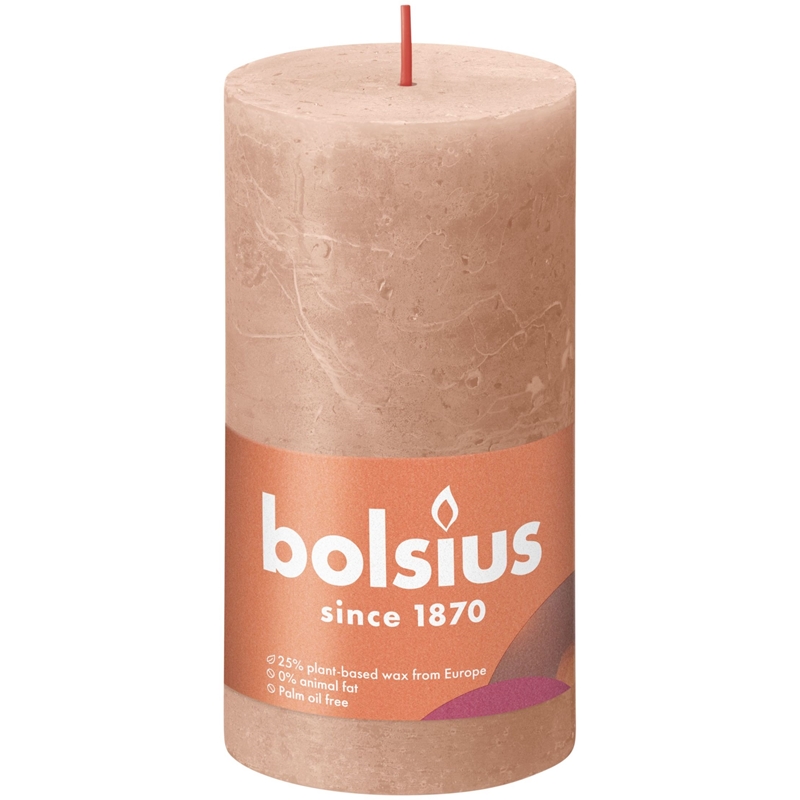 Bolsius Rustiek kaars 130-68 caramel