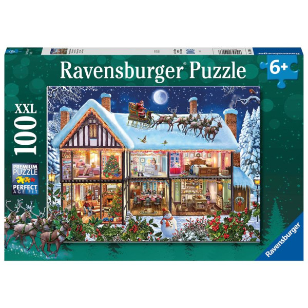 Ravensburger puzzel Kerstmis thuis 100st
