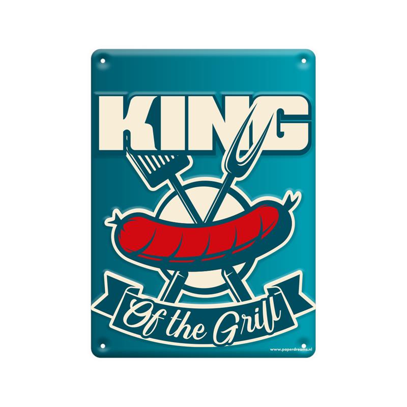 Paperdreams Tekstbord Metaal 22x16,5cm King Of The Grill