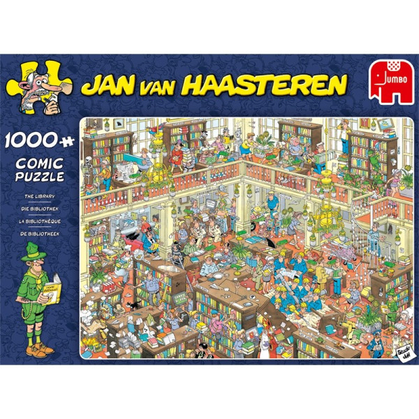 Jumbo puzzel JvH: De bibliotheek 1000pcs