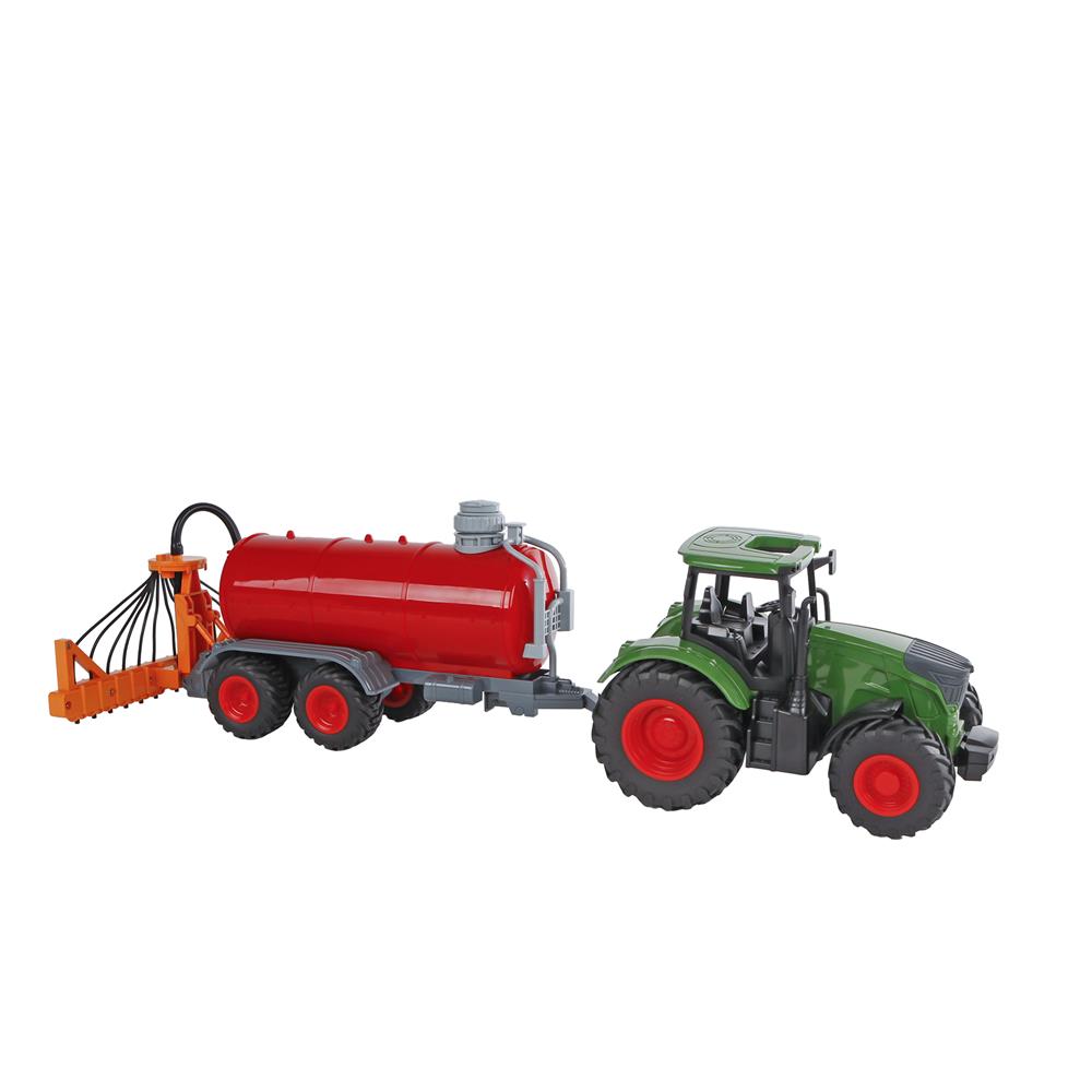 Kids Globe Tractor Met Giertank Freewheel 49cm Groen/rood