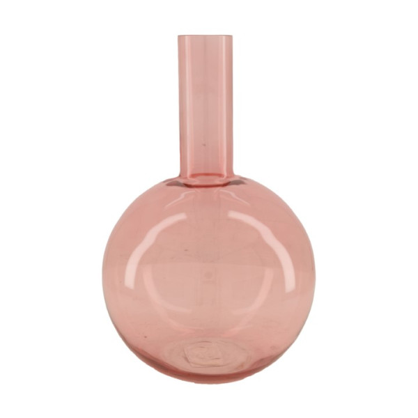 Vaas glas Ø21x32,2cm roze