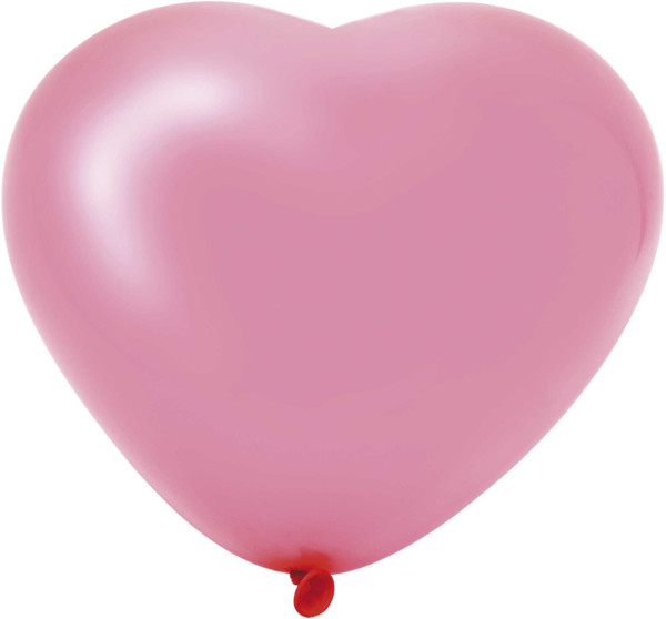 Hartballonnen roze 6 st