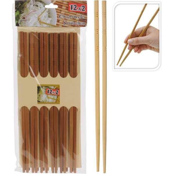 Chopsticks eetstokjes bamboe 12 paar