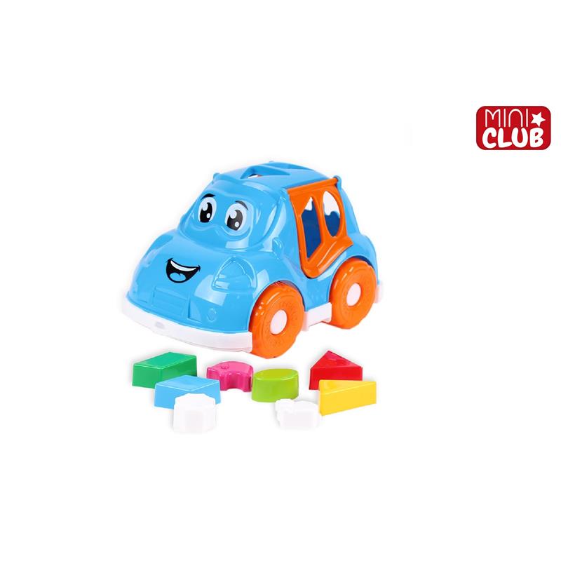 Mini Club vormenstoof auto 25,5x17x15,5cm blauw