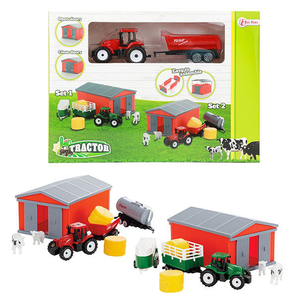 Toi Toys Tractor Set Schuur Met Tractor 20x27,5cm Kunststof