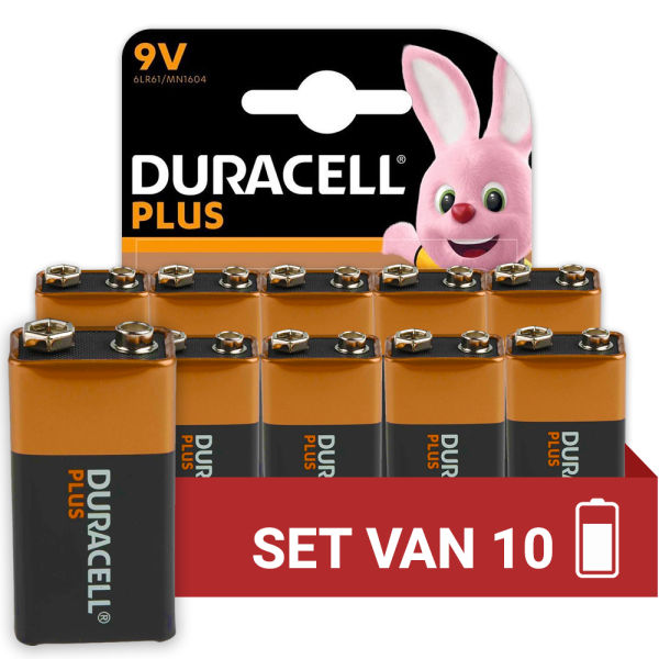 Duracell Plus Power batterij 9V ds a 10