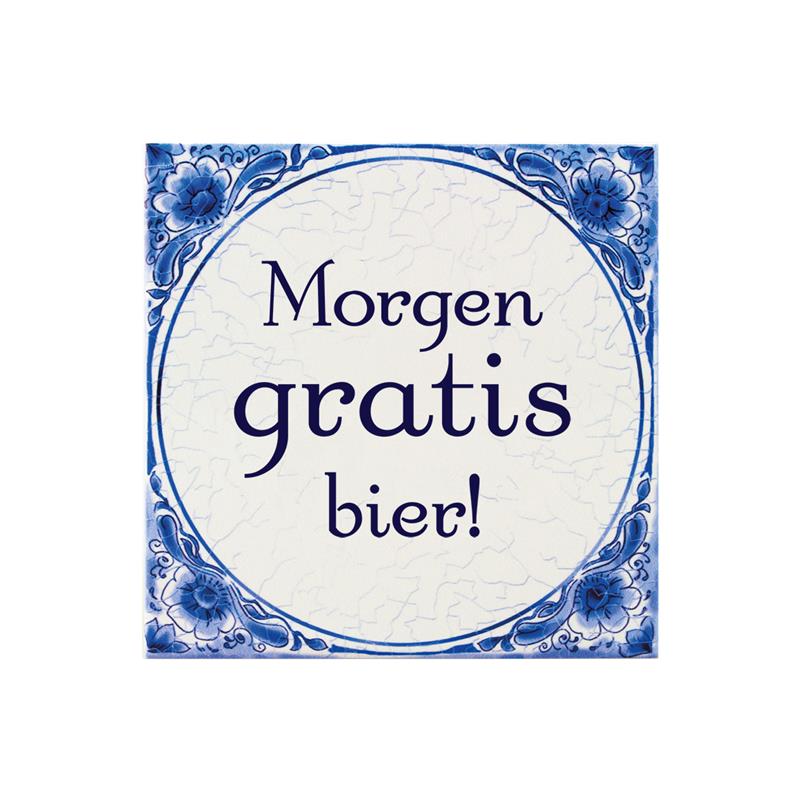 Paperdreams Tegel Delfts Blauw - Morgen Gratis Bier