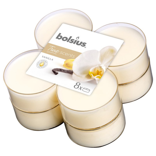 Bolsius Maxilicht geur 8 stuks Vanille