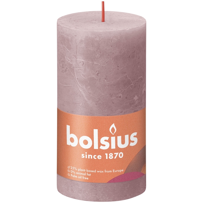 Bolsius Rustiek stompkaars 130-68 Rose