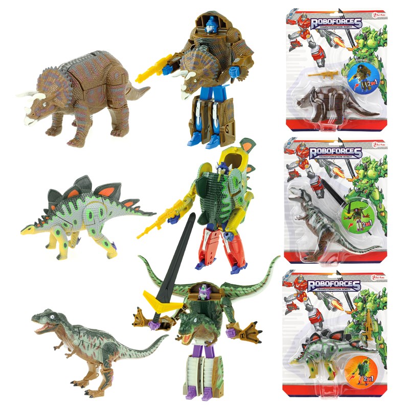 Toi Toys Dinosaurus/krijger 17 Cm Transformeerbaar