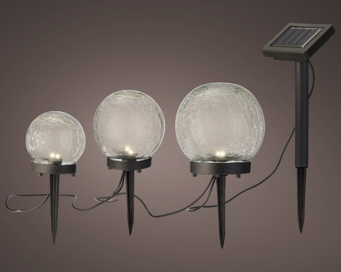 Lumineo Solar Stake Light Set Van 3 Lampen Dia 8cm Dia 10cm Dia 12cm