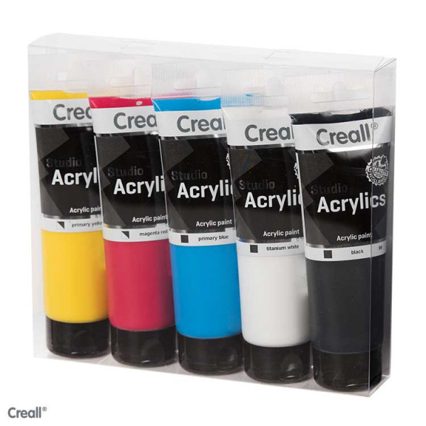 Creall Studio acrylics 5 tubes van 120ml