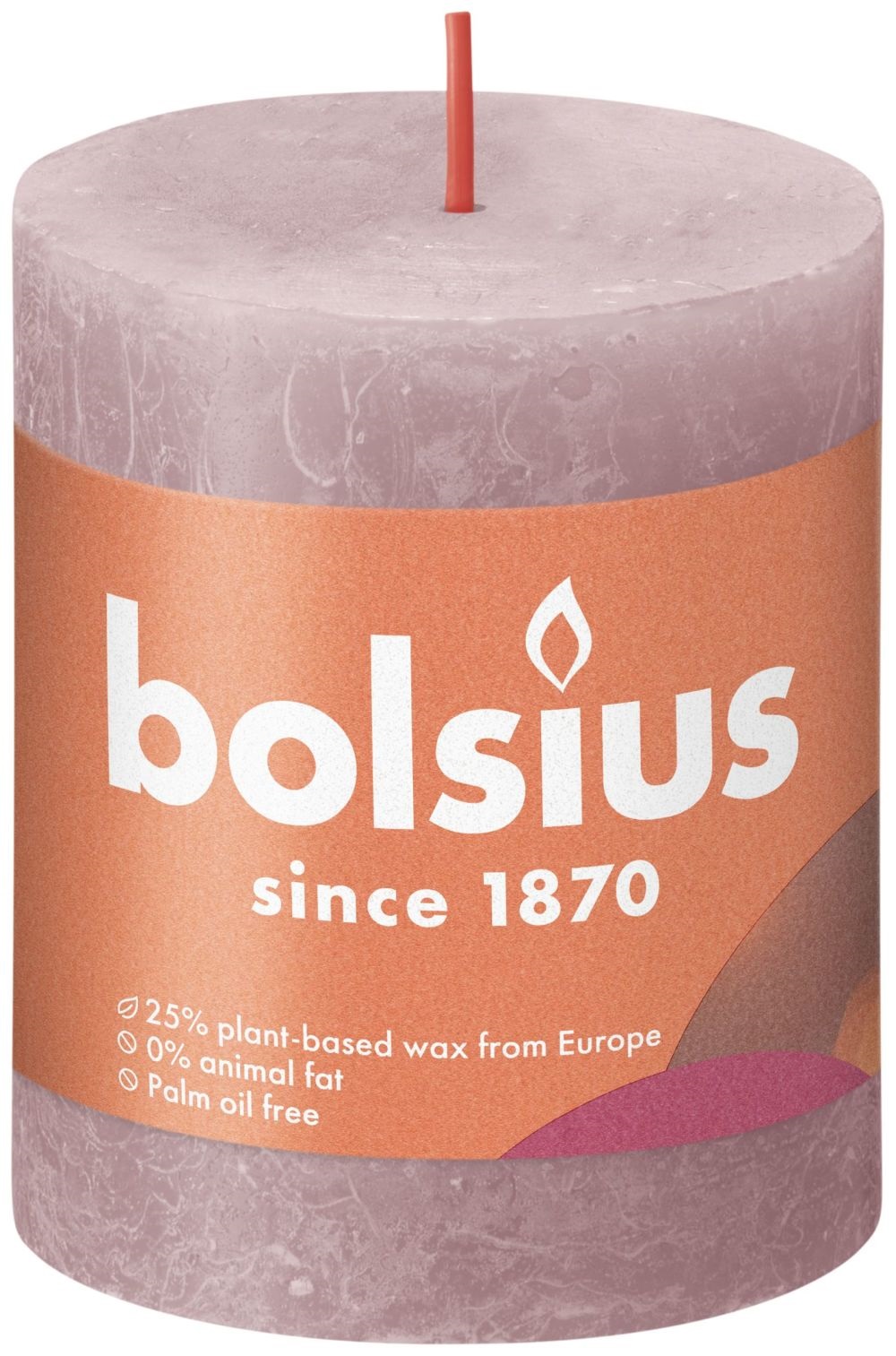 Bolsius Rustiek stompkaars 80-68 Rose