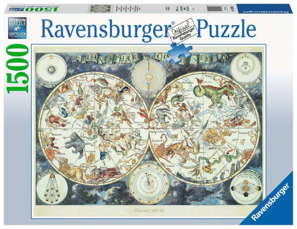 Ravensburger puzzel Wereldkaart dieren