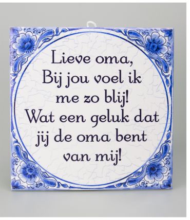 Paperdreams Tegel - Lieve Oma Delfts Blauw