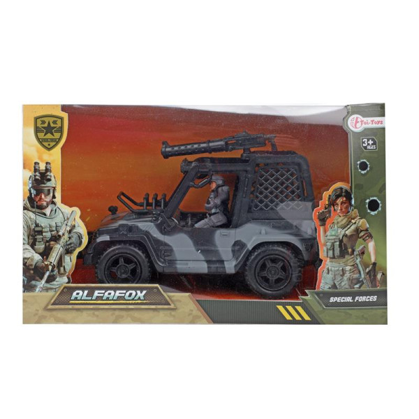 Toi Toys Jeep + militair figuur