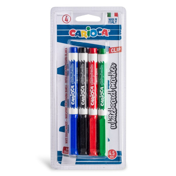 Carioca 4 Whiteboard markers clip 4,5mm