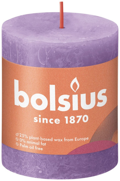 Bolsius Rustiek stompkaars 80/68 violet