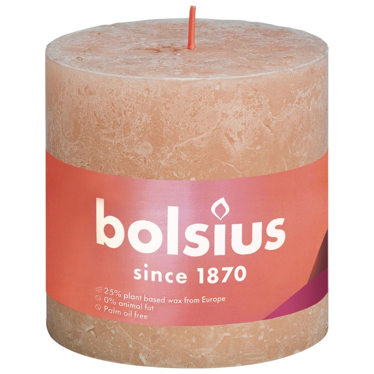 Bolsius Rustiek Stompkaars Shine Collection 100/100 Misty Pink -Nevelig Roze