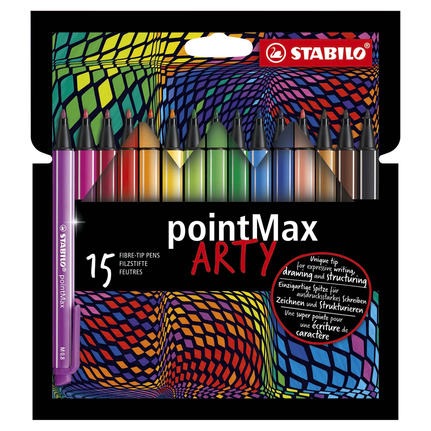 Viltstift STABILO pointmax 48815-1-20 etuià 15 kleuren