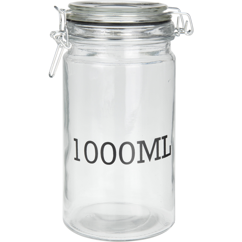 Voorraadpot glas 1000 ml