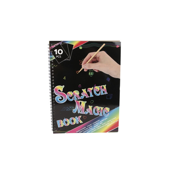 Magic color scratch boek A4 10 pagina's
