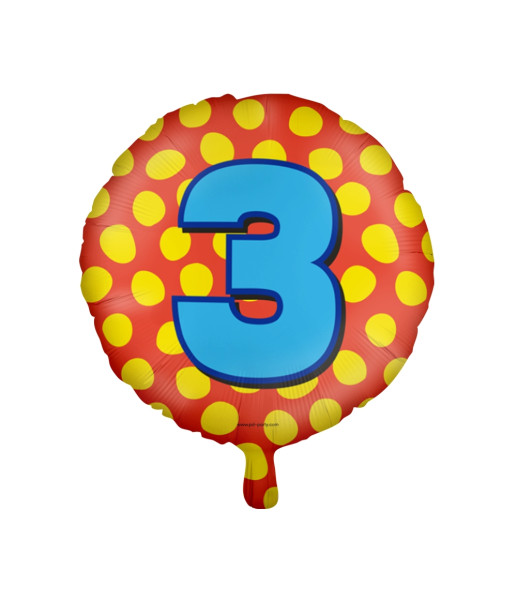 Paperdreams Happy folie ballon - 3 jaar