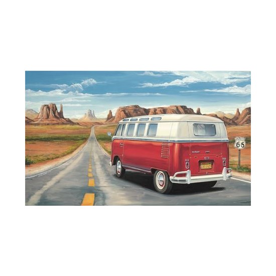 Schilderij VW Monument Valley 40x80cm In Zwart Houten Lijst