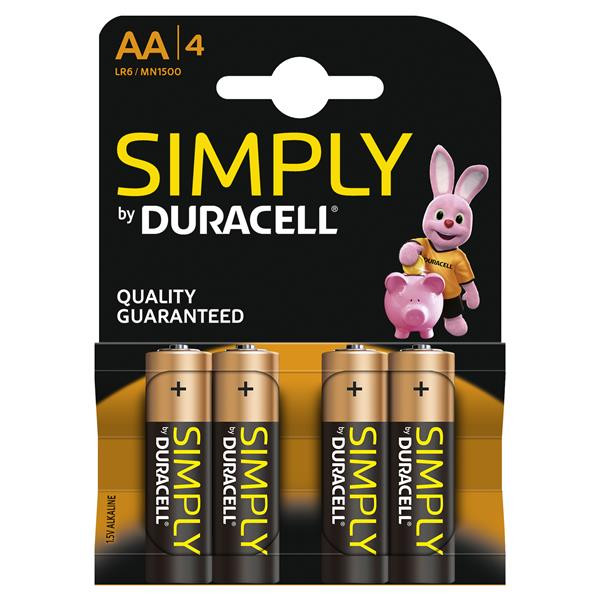 Duracell AA batterij LR6 4 stuks