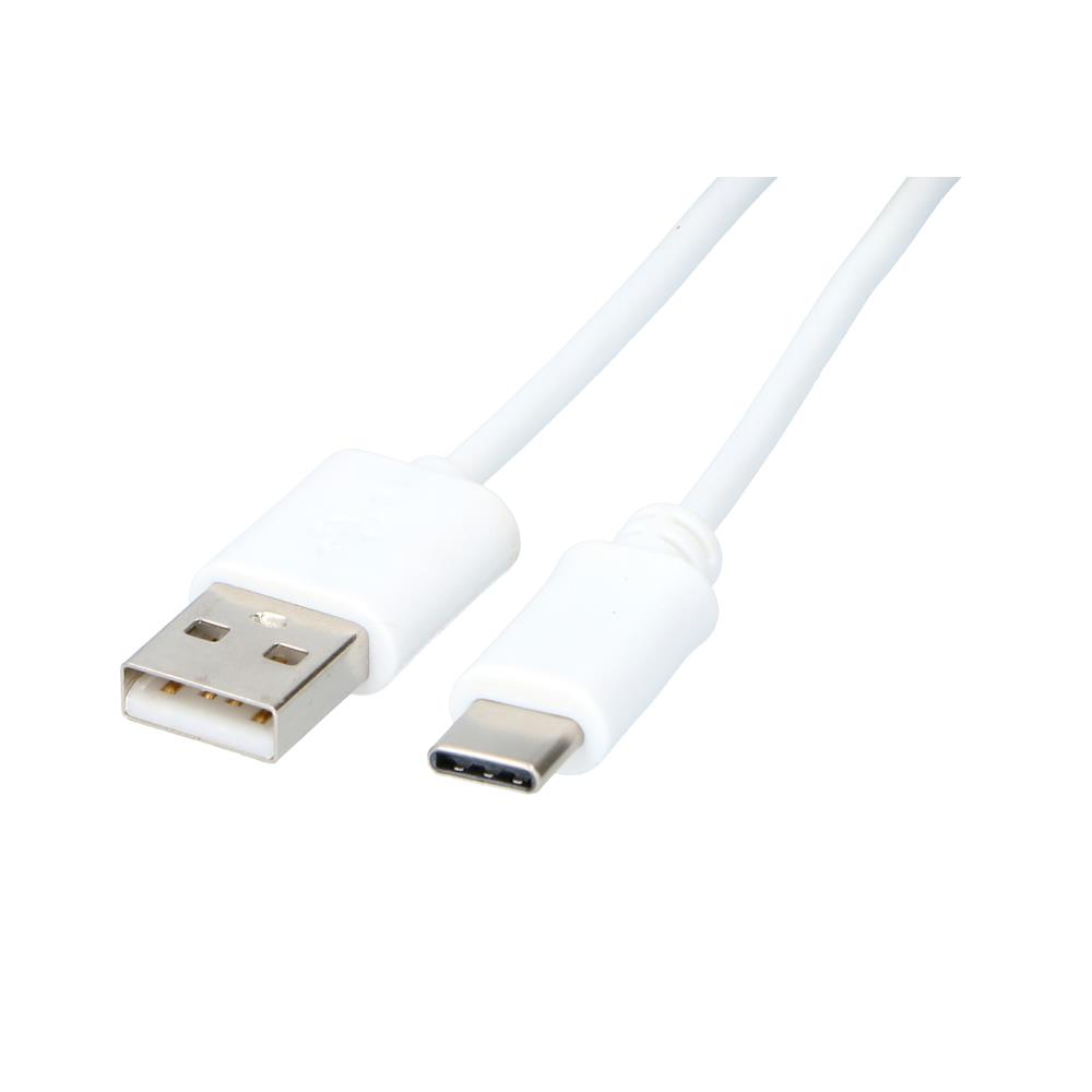 USB-kabel Type C Extra Lang 3 Meter Wit