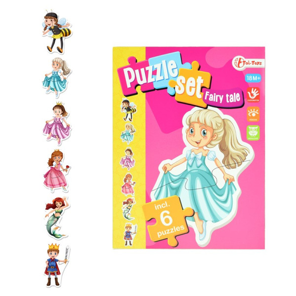 Toi Toys Puzzelset sprookjes 6 puzzels