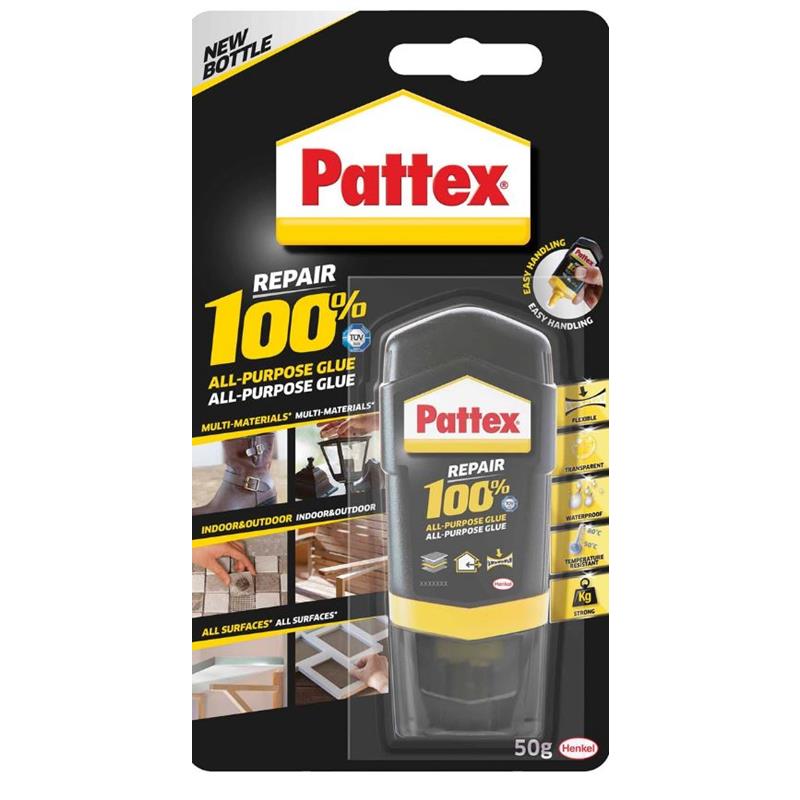 Pattex alleslijm 100%, op blister, tube van 50 g