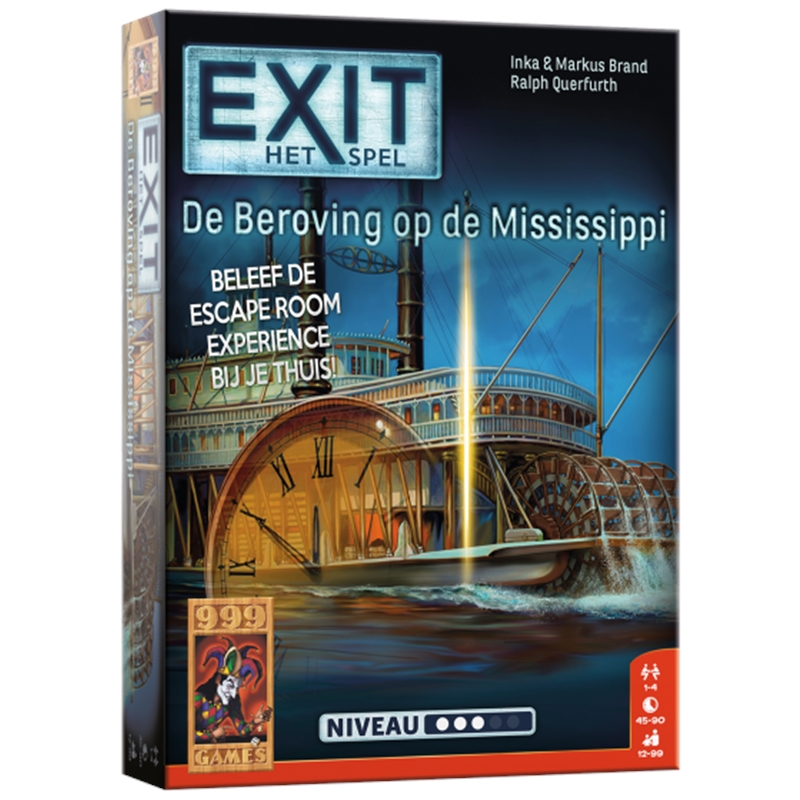 999 Games EXIT De beroving op de Mississippi bordspel
