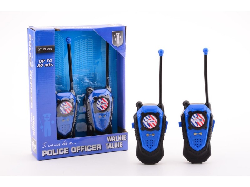Politie walkie talkie bereik +-- 80 mtr.