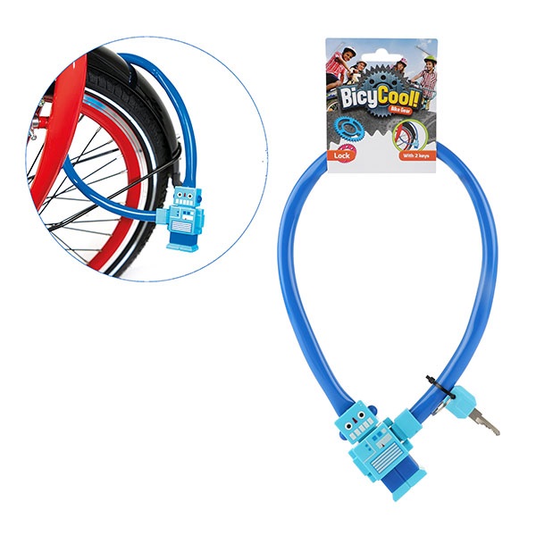 Toi Toys kabelslot met sleutel robot blauw 50 cm