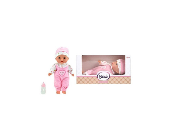 Toi Toys Babypop met flesje roze/wit