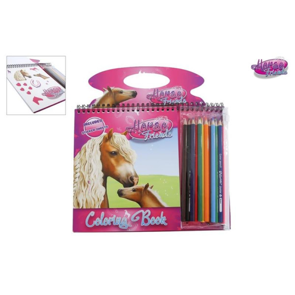 Horse Friends kleurboek met 12 potloden